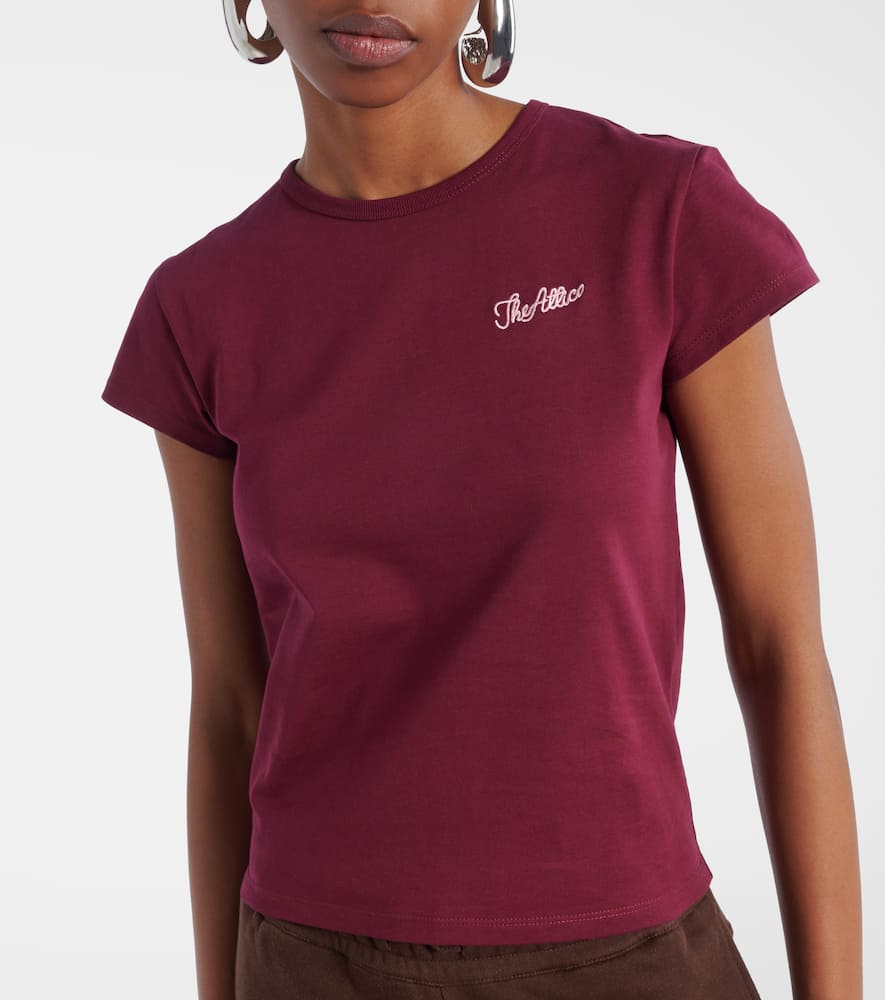 Logo cropped cotton jersey T-shirt