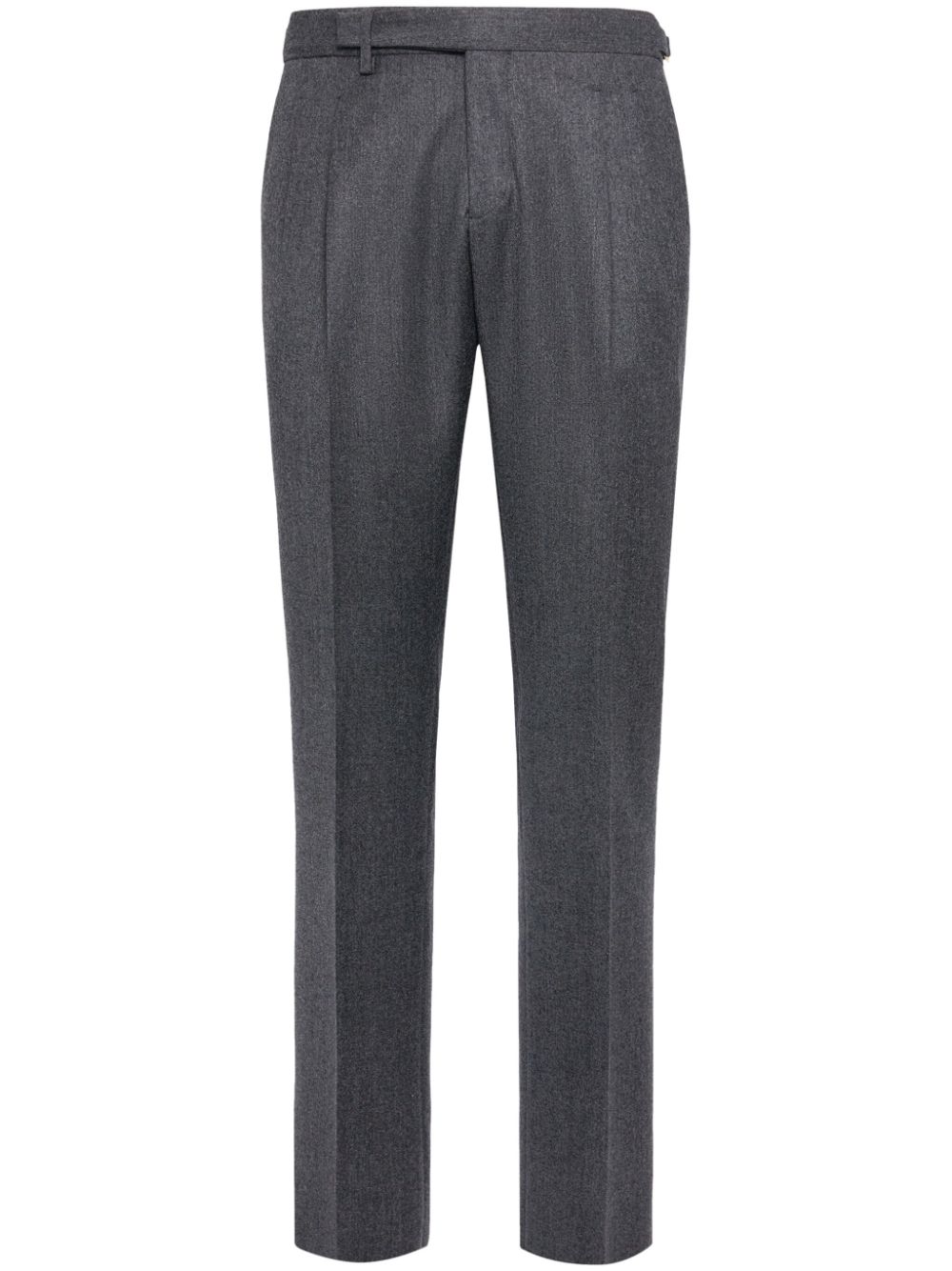 Dart-detail flannel trousers - Grey