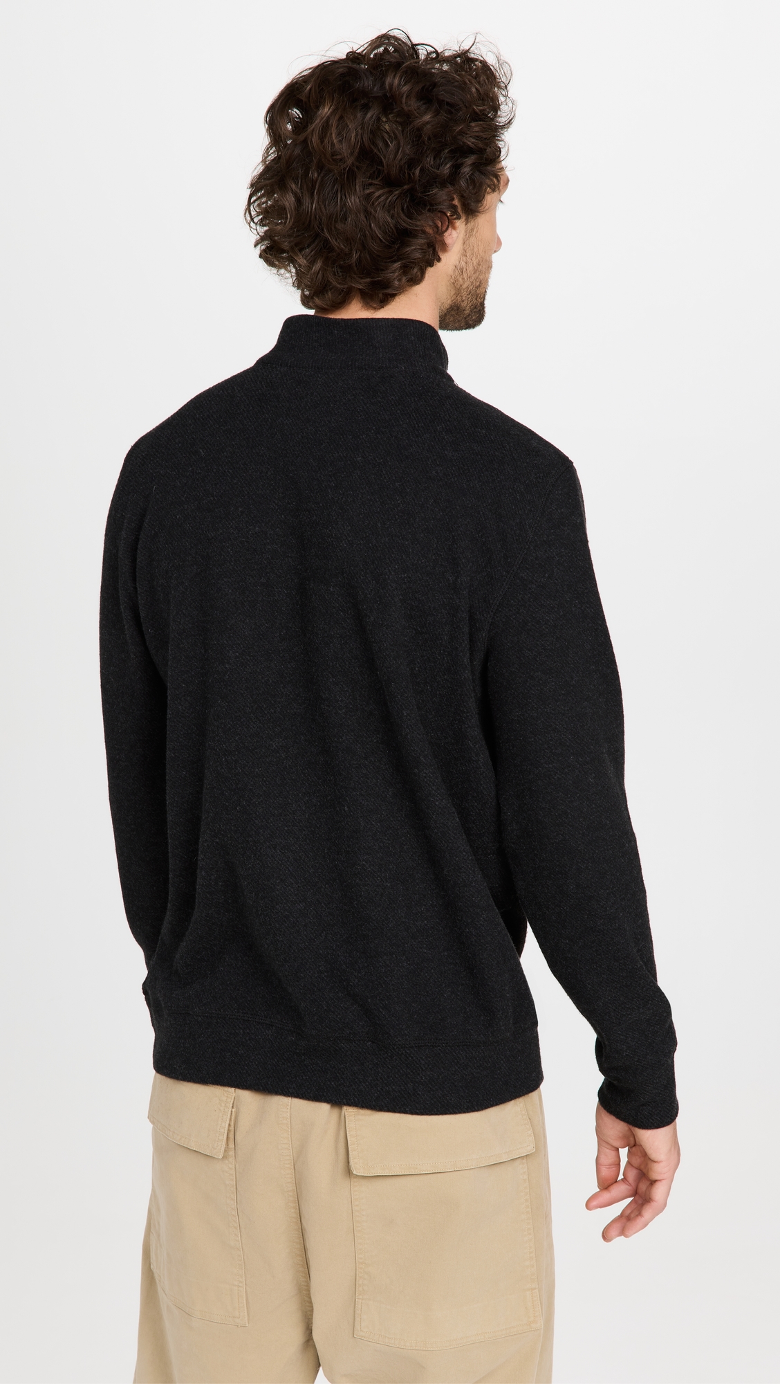 Legend Sweater Quarter Zip Pullover Heathered Black Twill