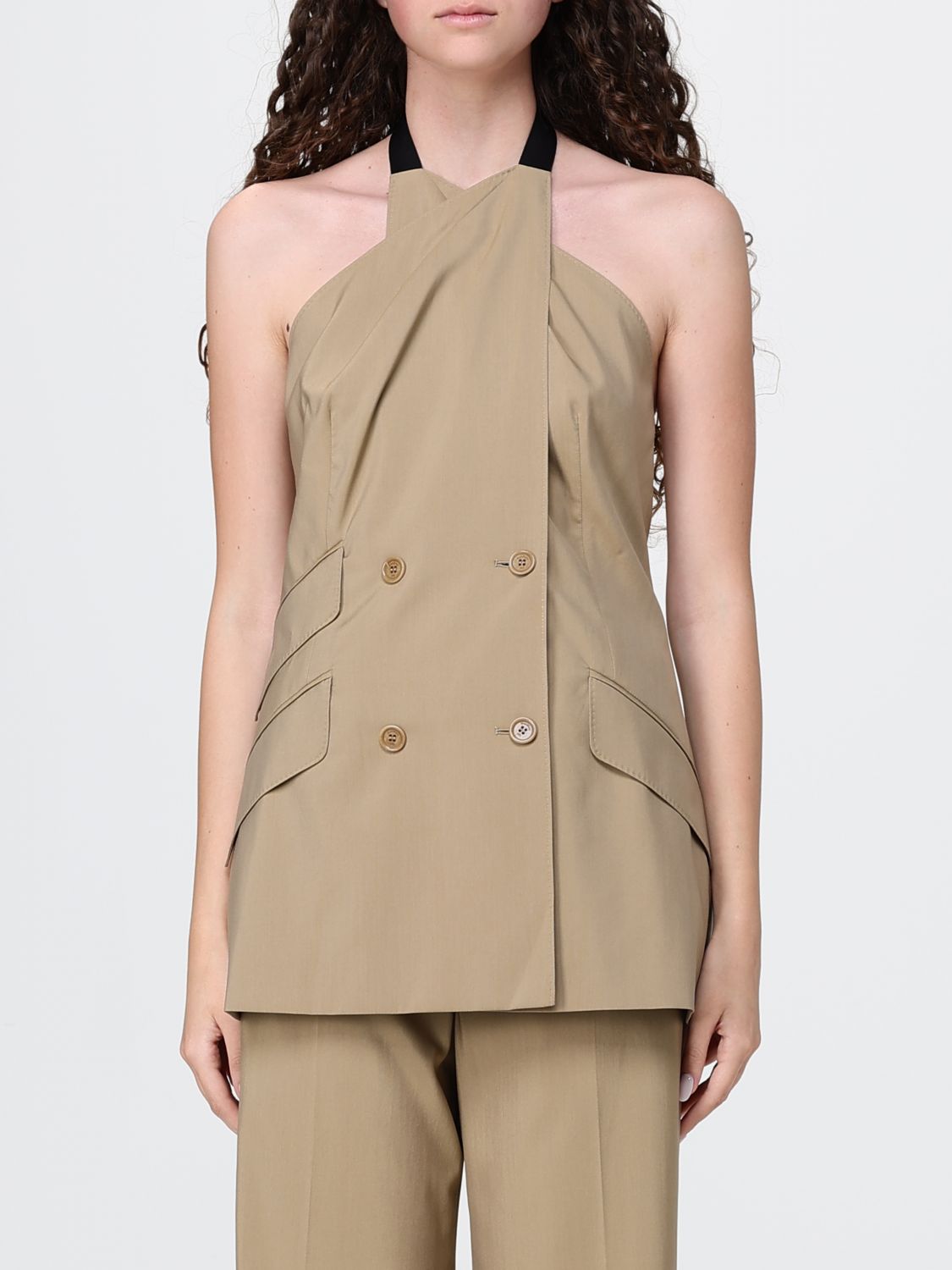 Waistcoat Woman color Camel