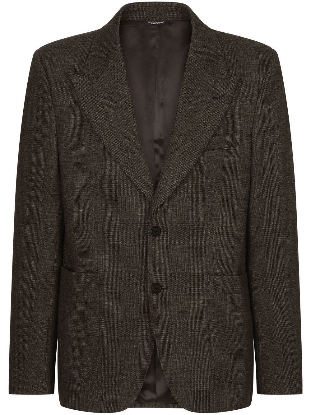 Check-knit blazer - Grey