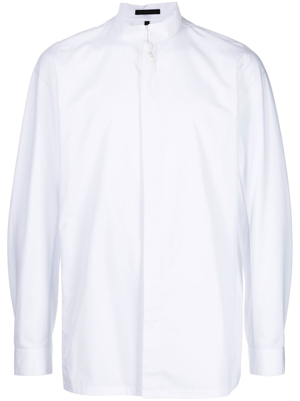 Mandarin-collar shirt - White