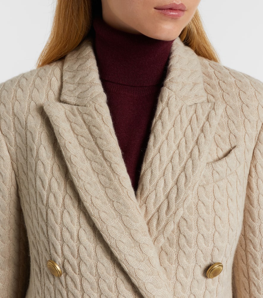 Monili cable-knit cashmere blazer