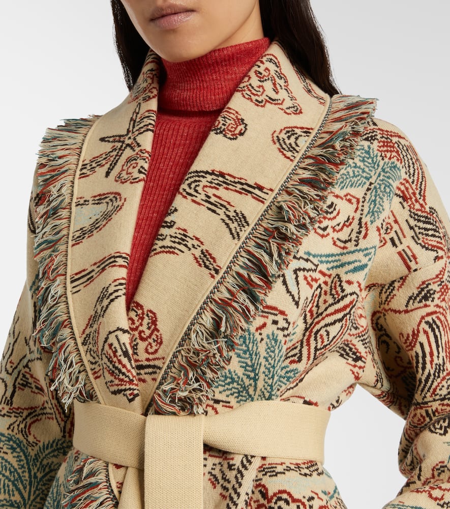 Sketched By The Sea wool cardigan