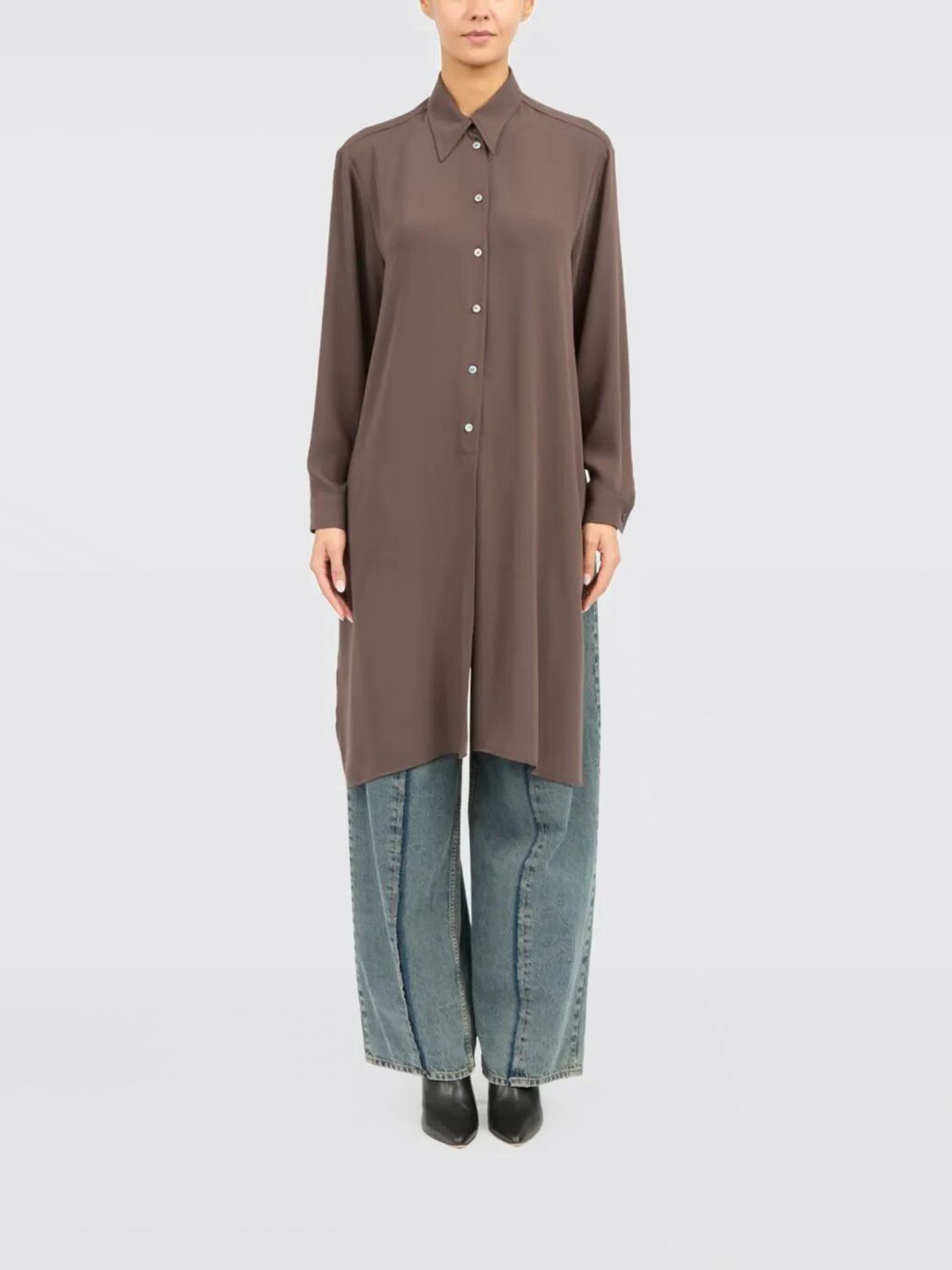 Long-sleeved shirt - Brown