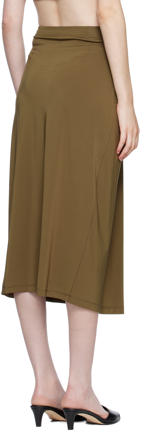 SSENSE EXCLUSIVE BROWN VISCOSE MIDI SKIRT