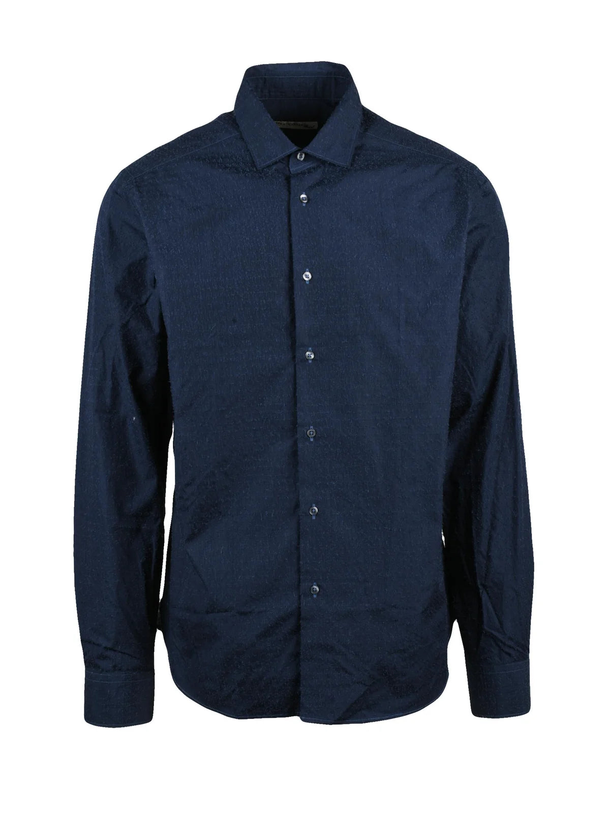 Midnight Blue Cotton Men Shirt