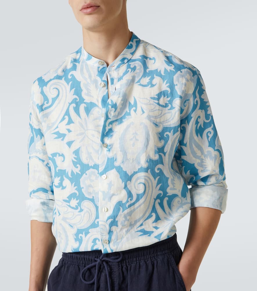 Floral linen shirt