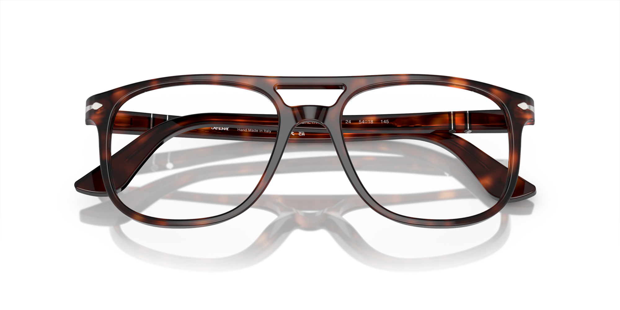 Persol Unisex Persol PO3329V GRETA 24 Optical frames Acetate Turtle Transparent Pilot Norma