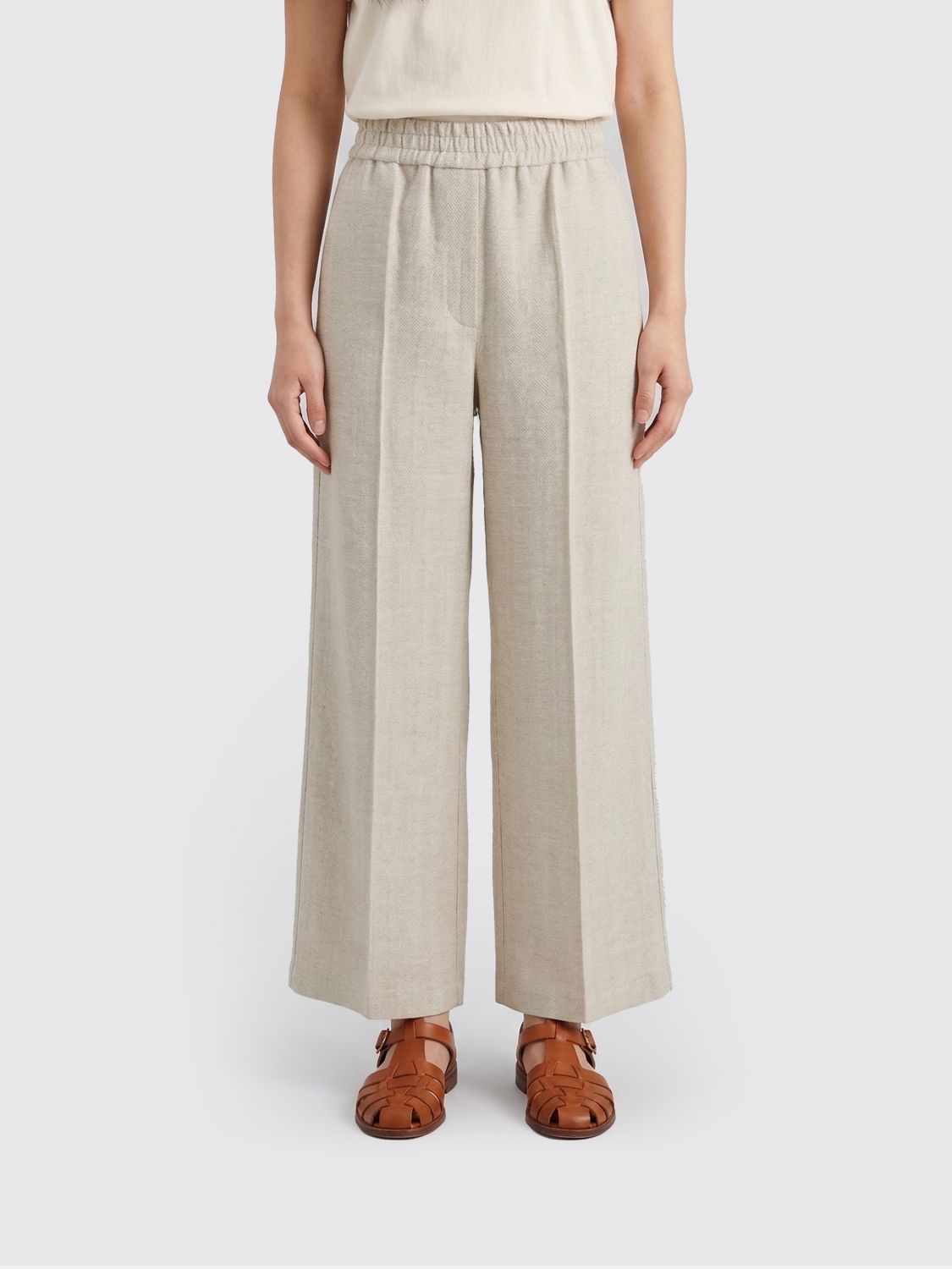 Pants Woman color Beige