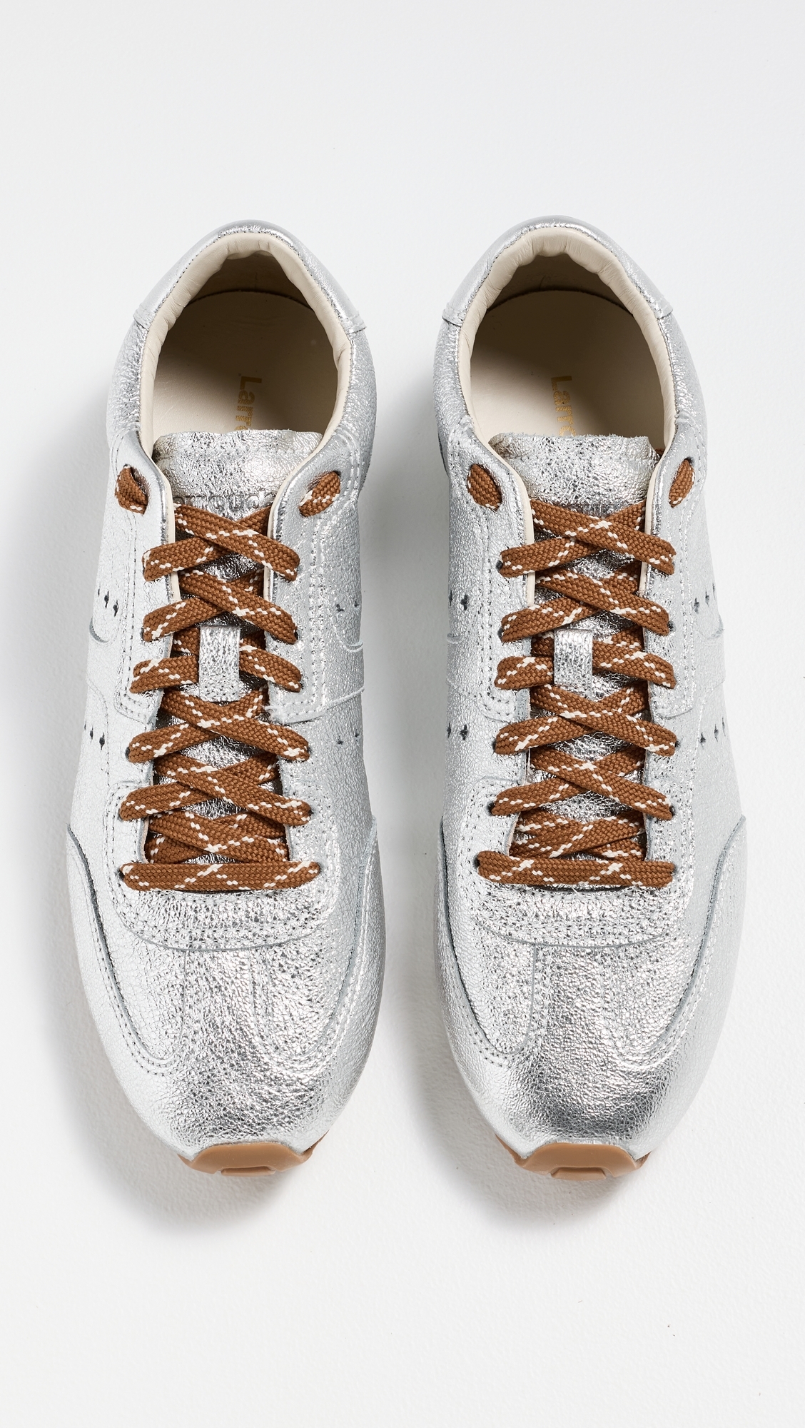 Stella Sneakers Silver Metallic Leather