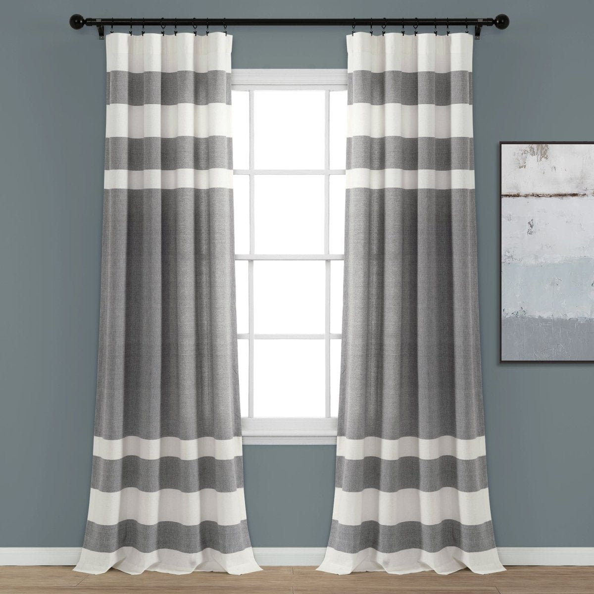 "Cape Cod Stripe Yarn Dyed Cotton Window Curtain Panel Set