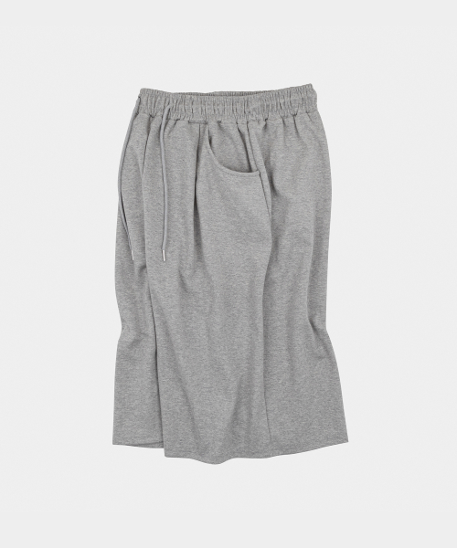 Soft Mesh Sweat Bermuda Pants Gray