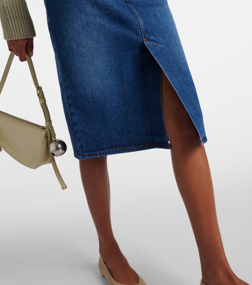 Denim pencil skirt