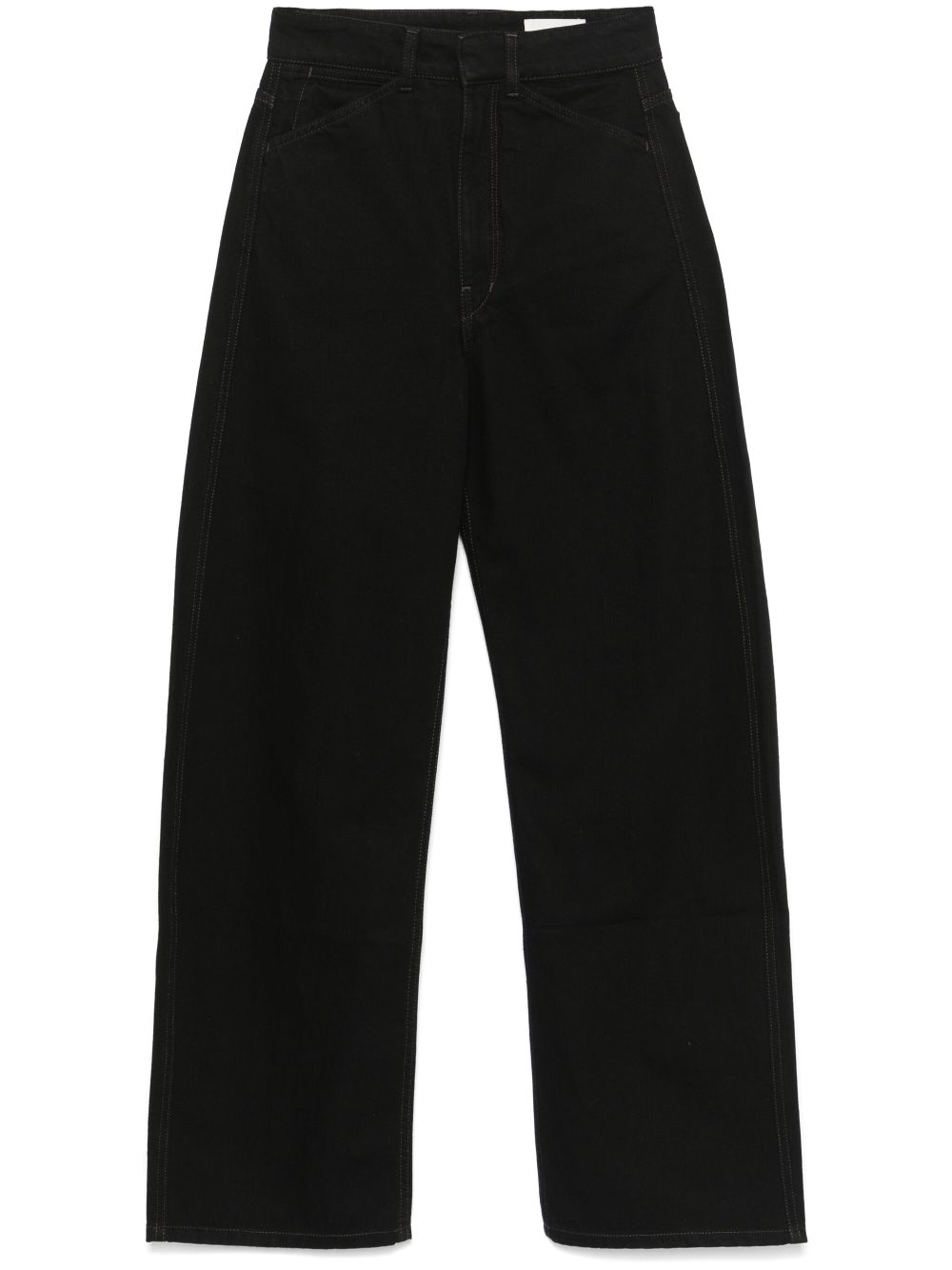 High-waisted curved jeans - Black