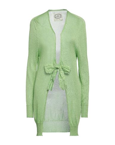 Pink Memories Woman Cardigan Green Size 10 Viscose, Polyamide, Metallic fiber, Cotton