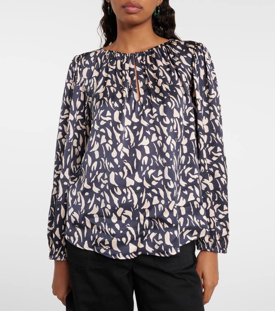 Kade printed satin blouse