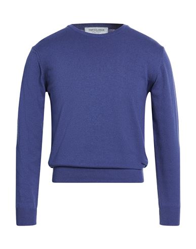 Man Sweater Blue Size L Cotton