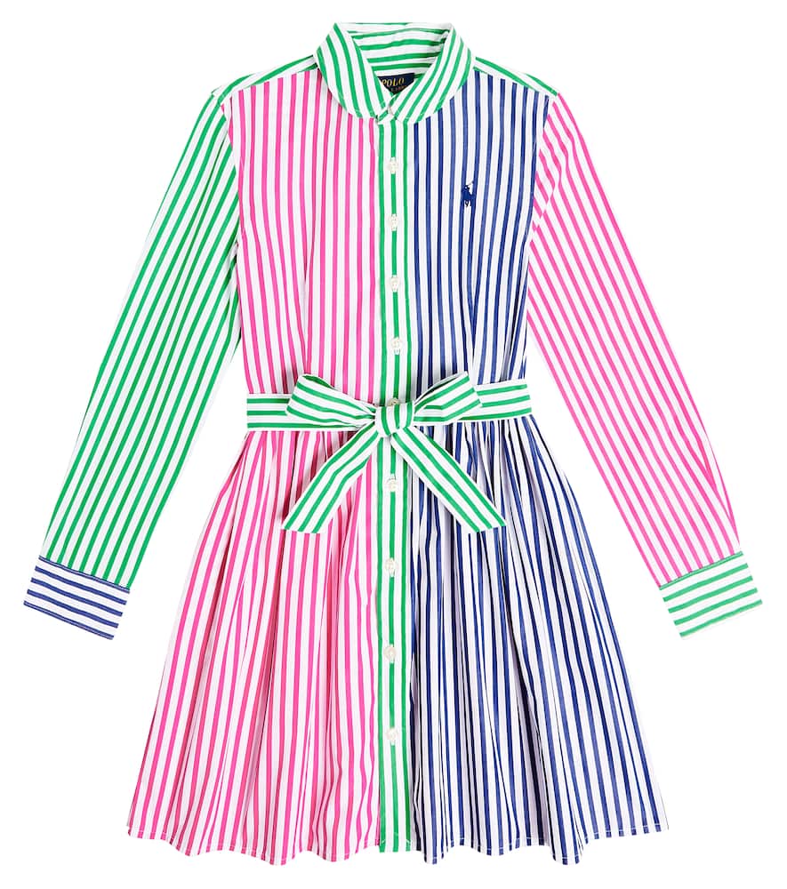 Striped cotton shirt dress
