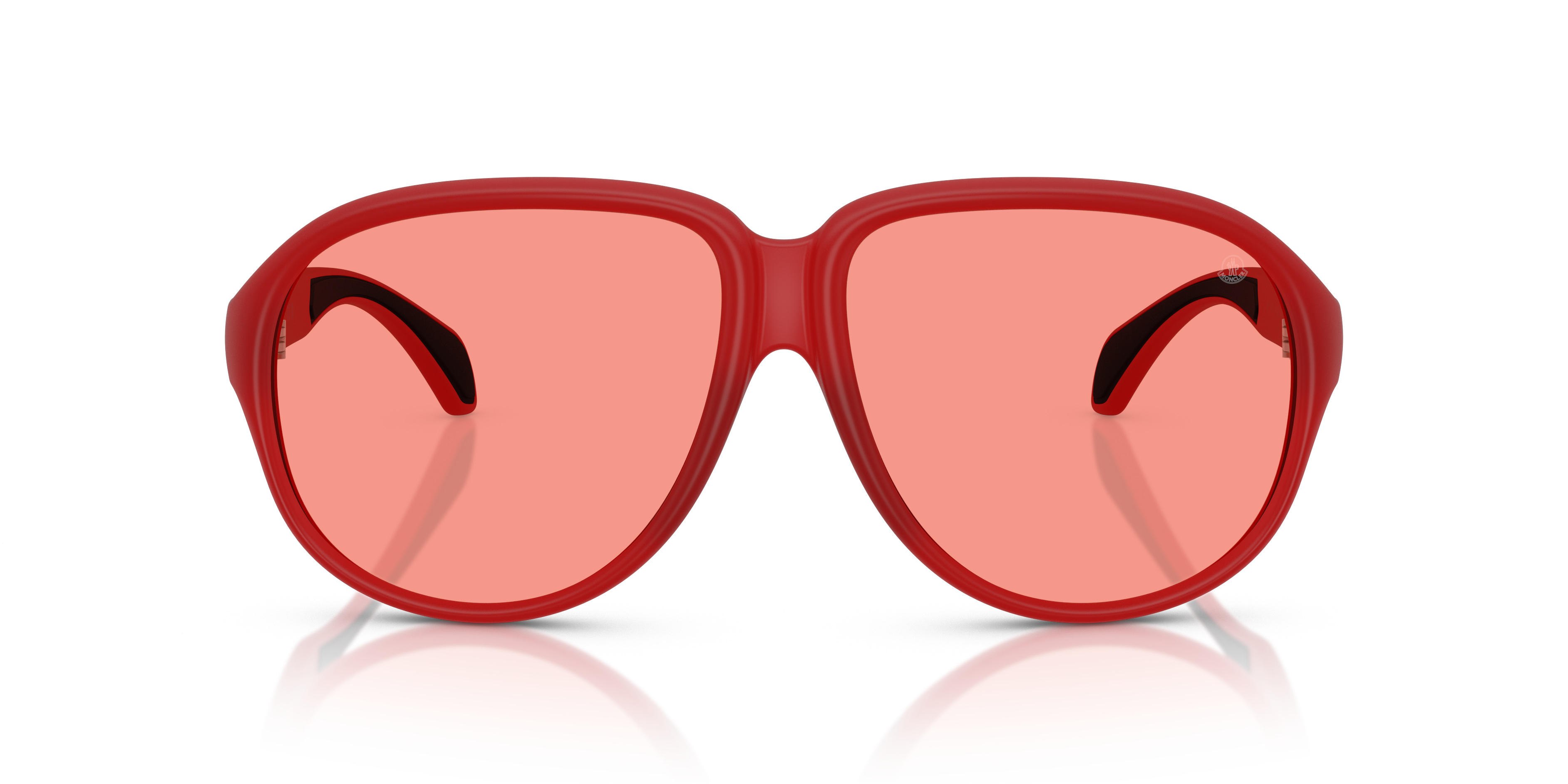 Moncler Unisex Moncler ME8001 HALCYONNE 5005F5 Gafas de sol Inyectado Rojo Rosa Piloto Norma