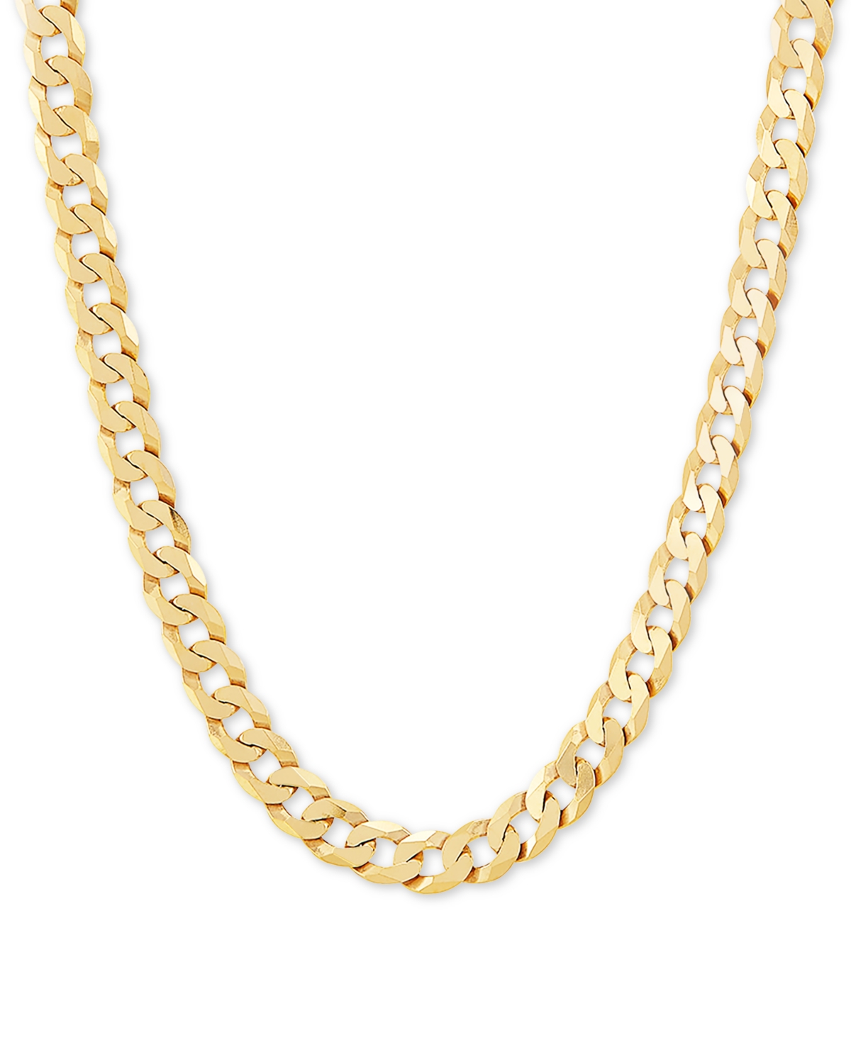 "Curb Link 24"" Chain Necklace (7mm) in 18k Gold-Plated Sterling Silver - Gold Over Silver"