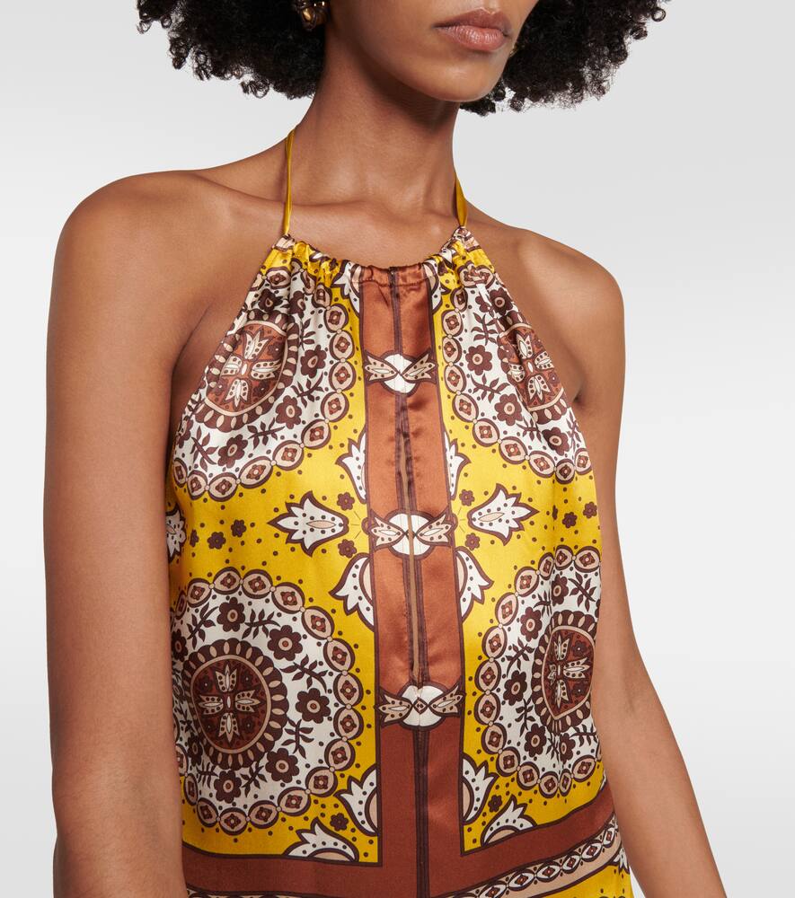 Rigel printed silk maxi dress