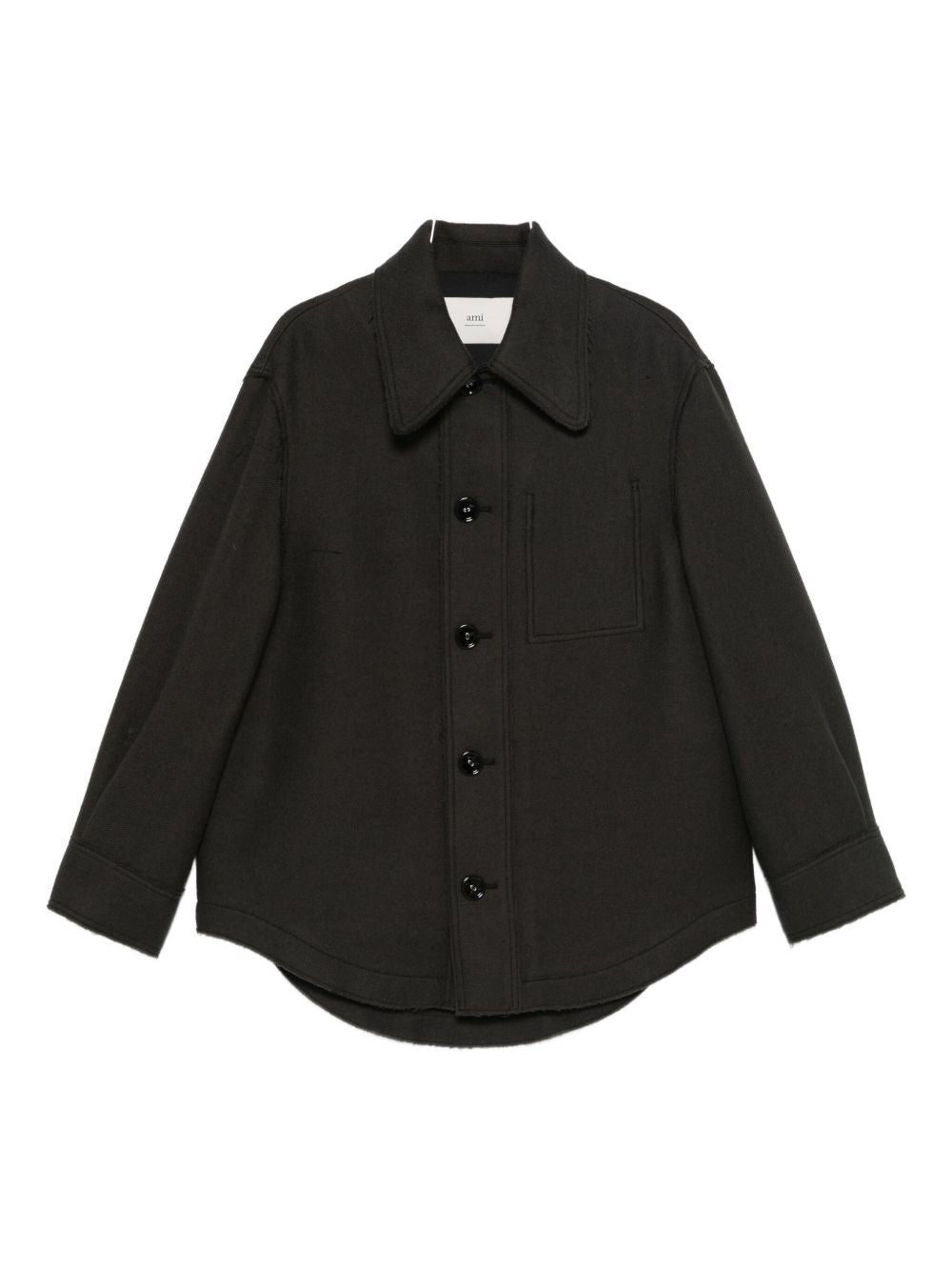 Wool shirt jacket