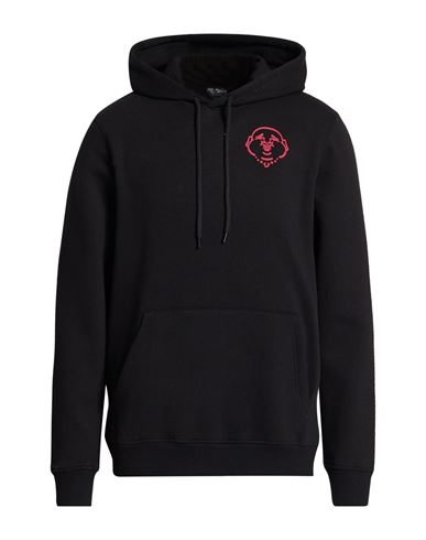 Man Sweatshirt Black Size L Cotton, Polyester