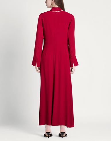 Woman Maxi dress Garnet Size 12 Acetate, Silk