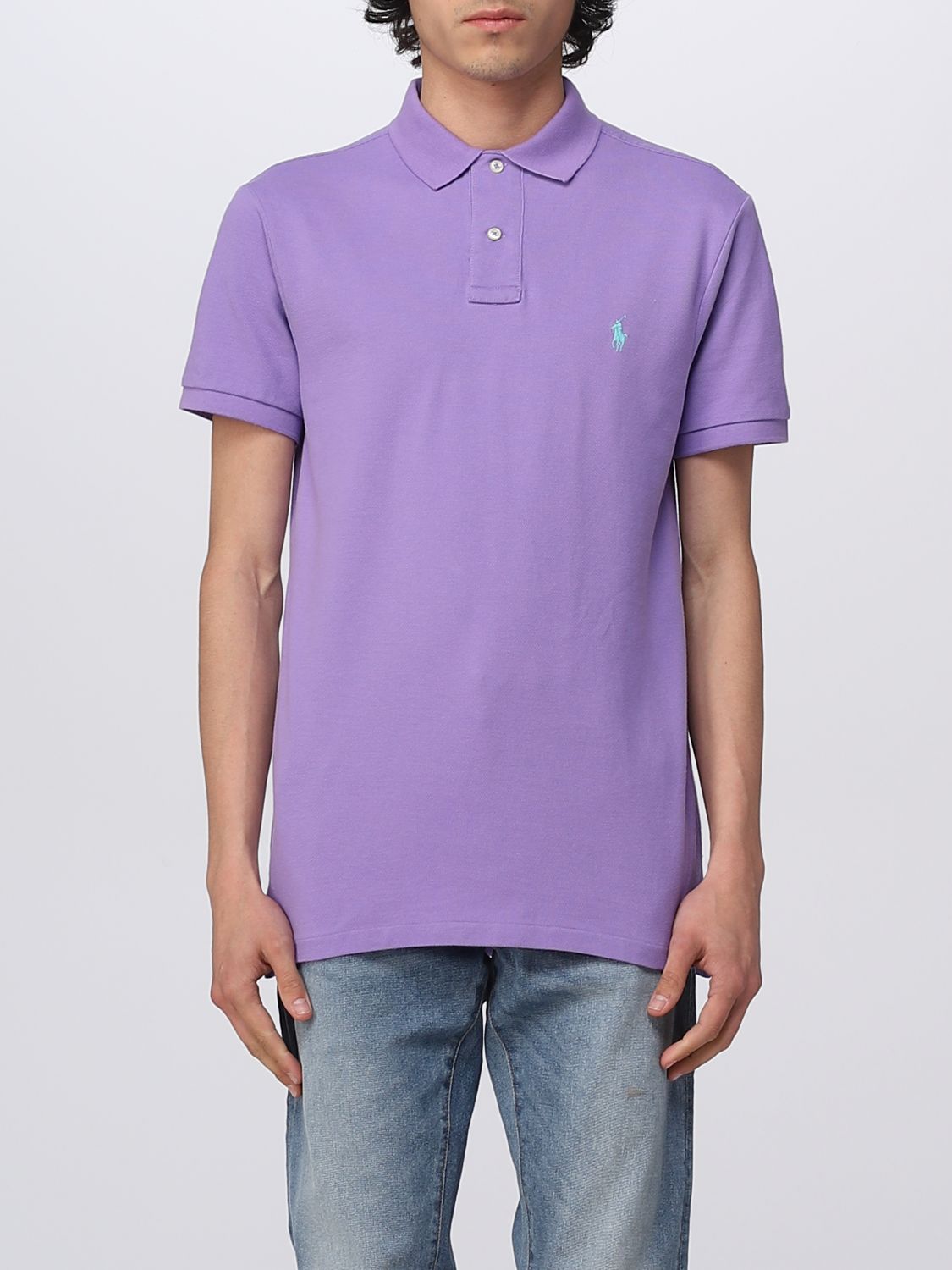 Polo Shirt Men color Plum