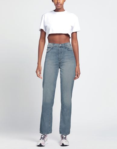 Woman Jeans Blue Size 27 Cotton, Elastane