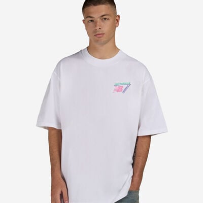 Men's Classic Tri-Logo Heat Map T-Shirt in White