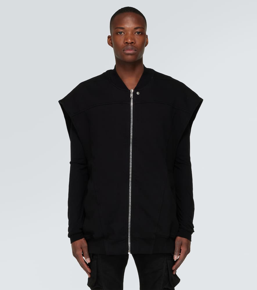 Oversized cotton jersey vest