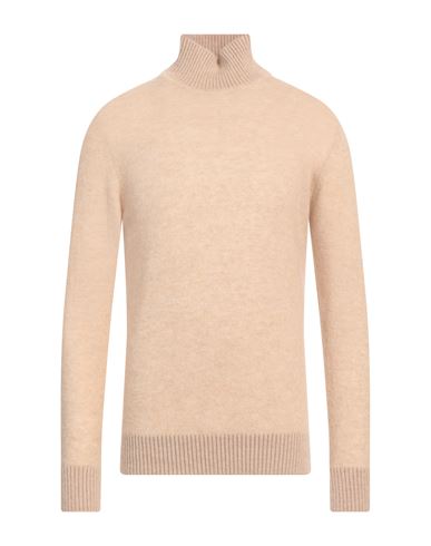 Lardini Man Turtleneck Beige Size L Alpaca wool, Nylon, Wool