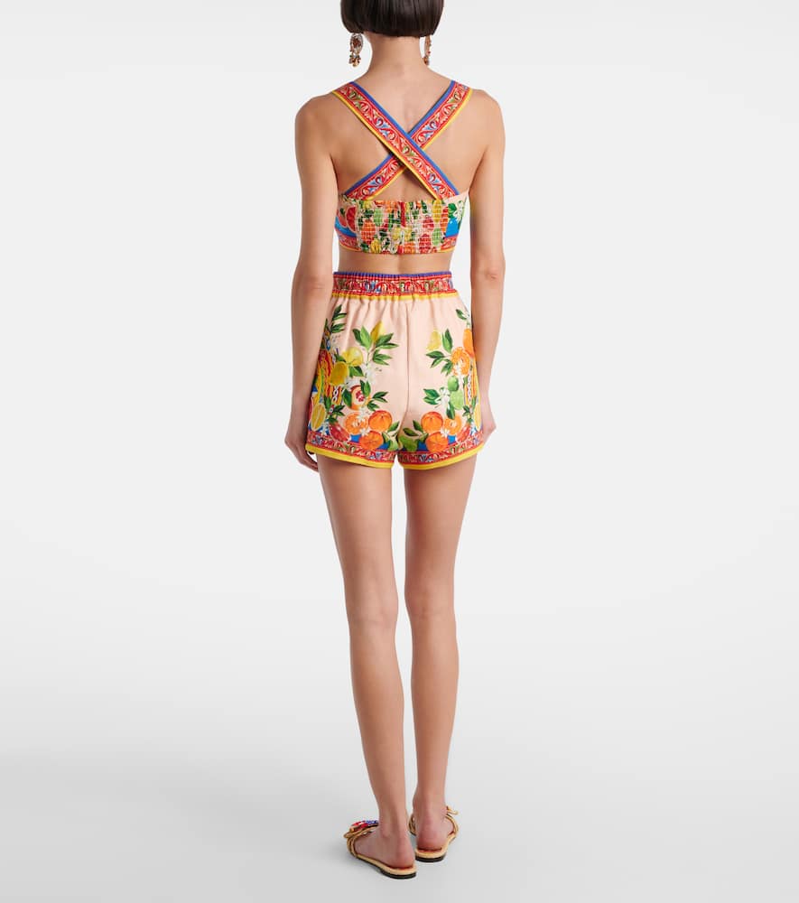 Printed cotton shorts