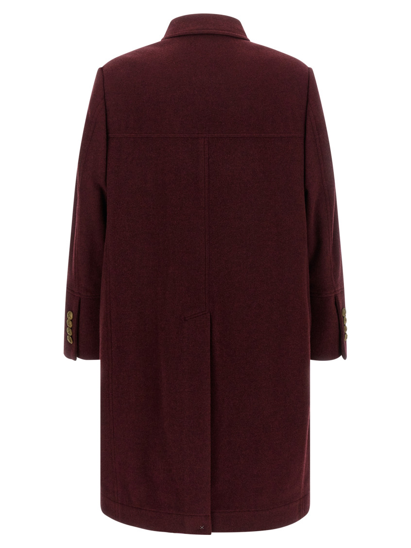 Maroon Double Breasted Coat