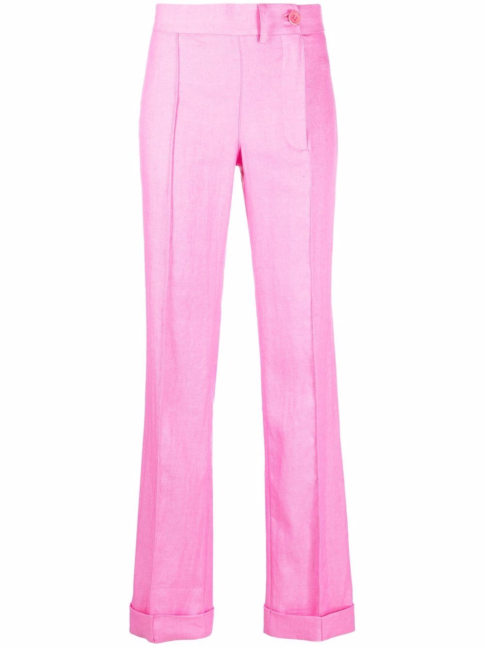 Button-fastening tailored trousers - Pink