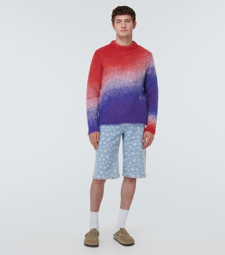 Gradient mohair-blend sweater
