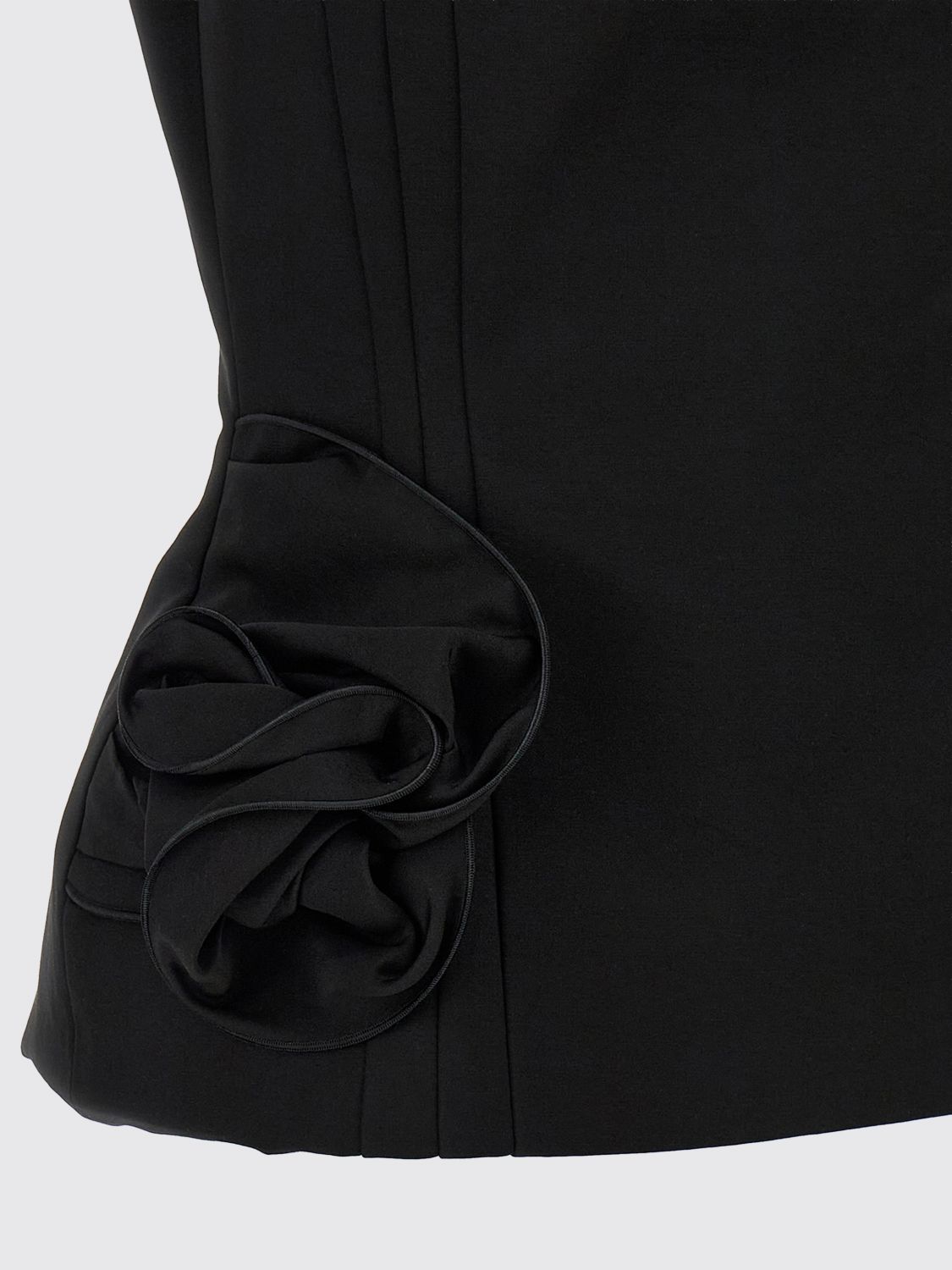 Floral Applique Top Black