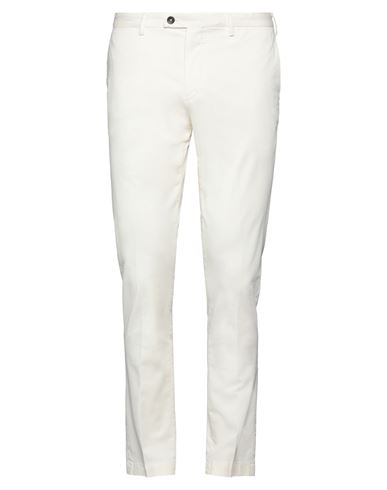 Man Pants Ivory Size 38 Cotton, Silk, Elastane