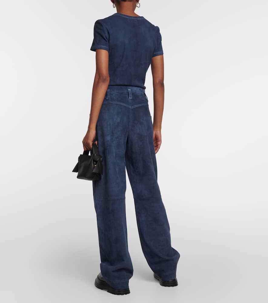 Cassidy wide-leg leather pants