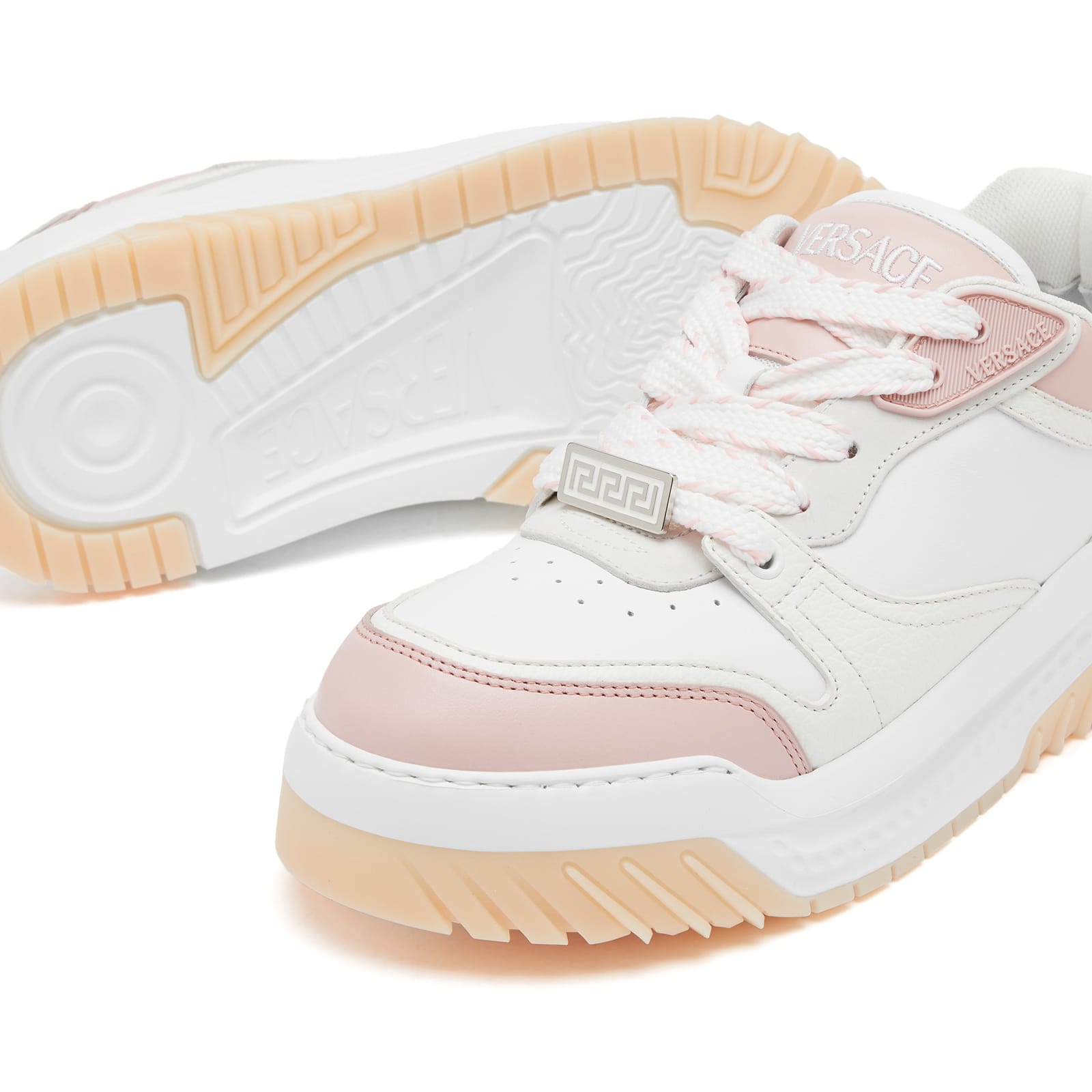 Women's Sneaker in Leather in Rose