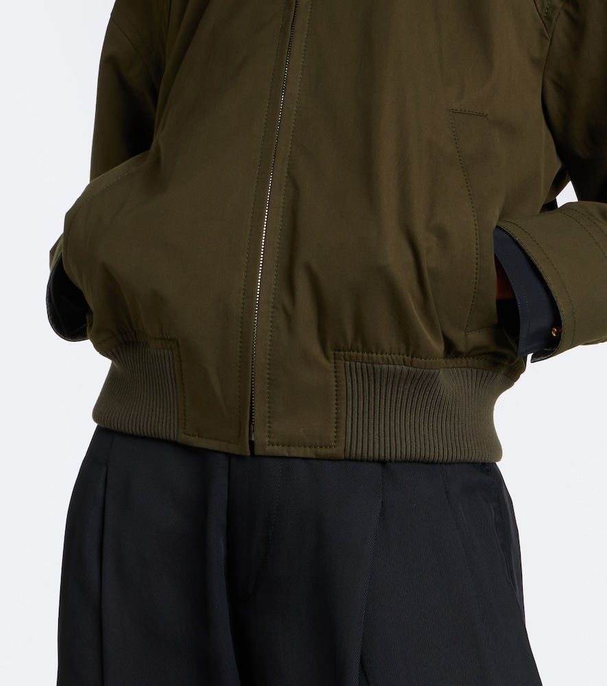 Intrecciato cotton blouson jacket