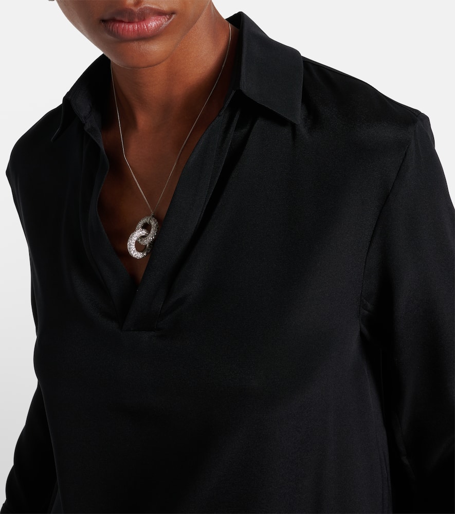 Dover silk-blend cady blouse