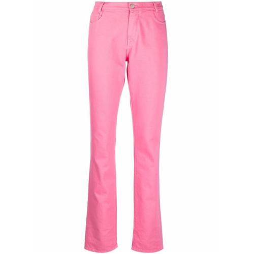 High-rise straight-leg jeans - Blue