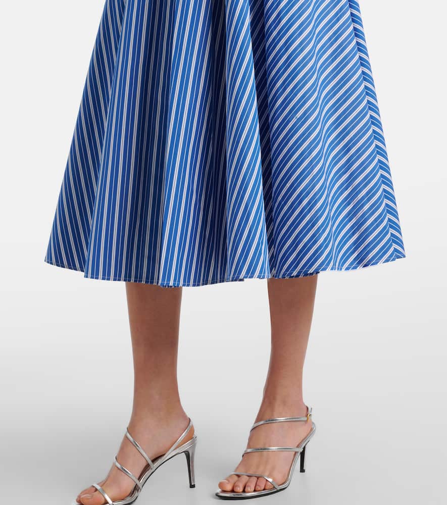 Striped cotton shirt dress