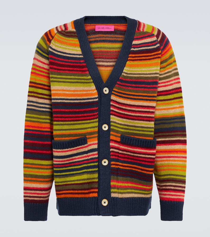 Vista striped cashmere cardigan