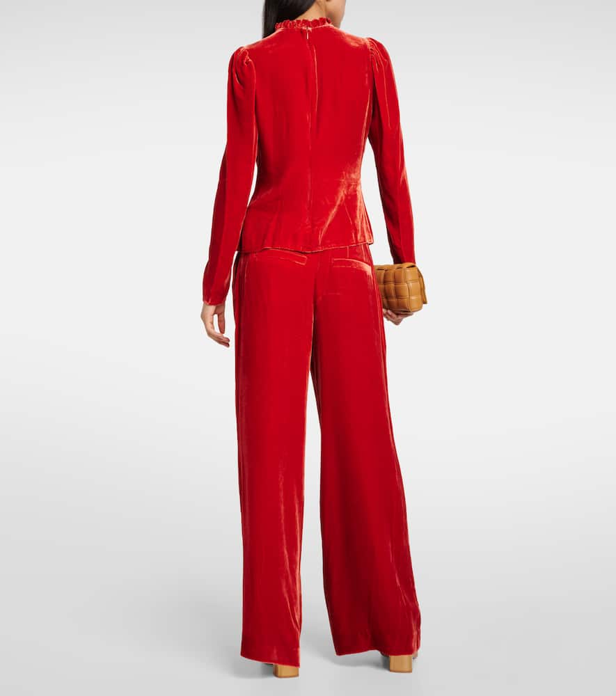 Ulla Johnson Veronica velvet wide-leg pants
