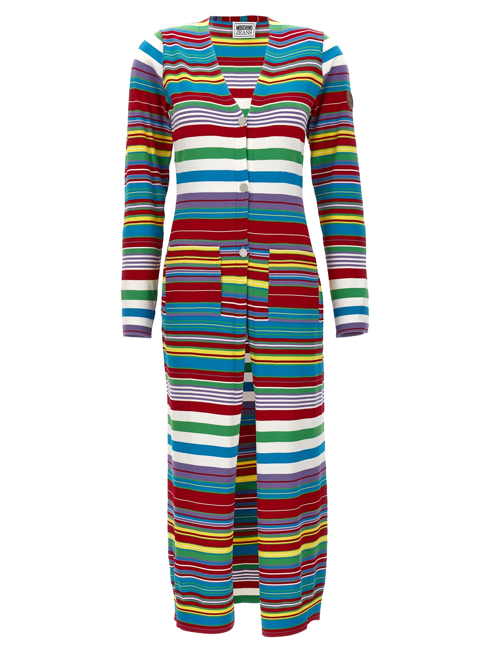 Striped Viscose Cardigan — Multicolor