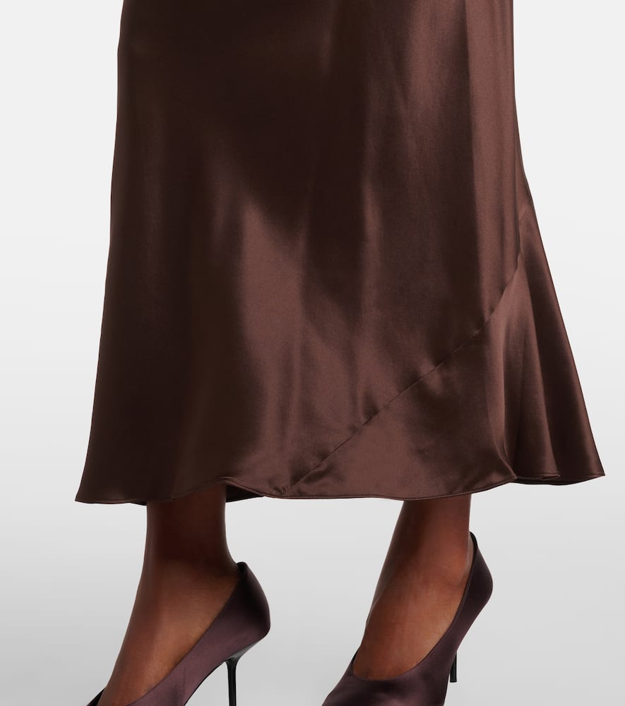 Sense of Shine silk satin slip skirt